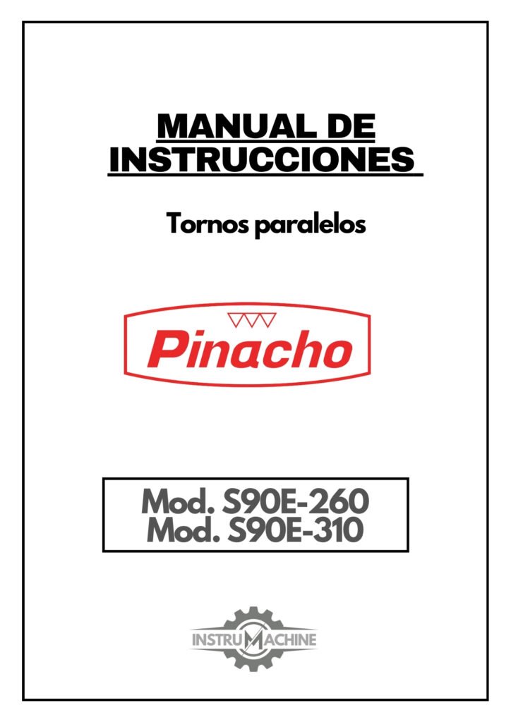Portada Manual de instrucciones Pinacho S90E/260-310 | Torno paralelo