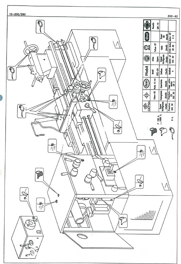 Manual de instrucciones Pinacho S90E/260-310 | Torno paralelo