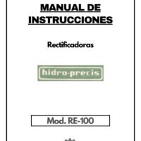Manual de instrucciones HIDRO-PRECIS RE-100 | Rectificadora cilindrica