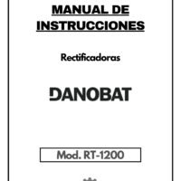Manual de instrucciones DANOBAT RT-1200 | Rectificadoras