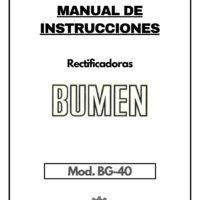 Manual de instrucciones BUMEN BG-40 | Rectificadoras