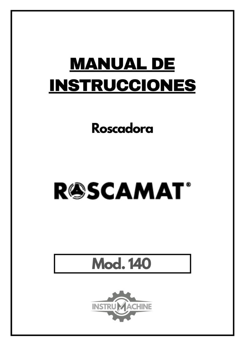 Roscamat mod. 140-1 Manual de instrucciones ROSCAMAT 140 | Roscadora