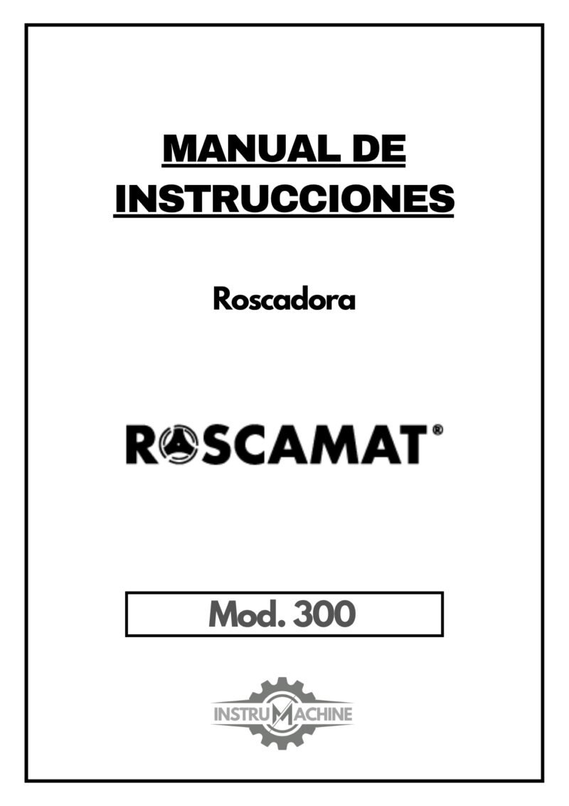 Roscamat mod. 300-1 Manual de instrucciones ROSCAMAT 300 | Roscadora