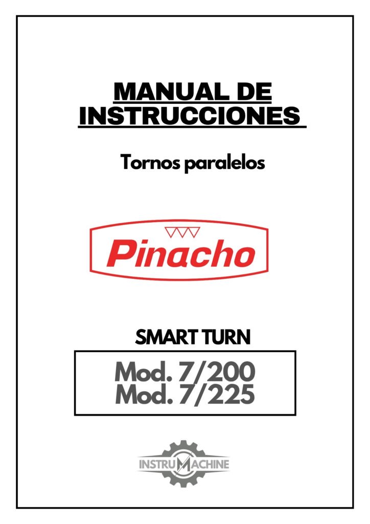 Portada Manual de instrucciones Pinacho Smart Turn 7/200 / 7/225 | Torno paralelo
