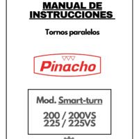 Manual de instrucciones Pinacho Smart Turn 200/ 200vs / 225 / 225vs | Torno paralelo