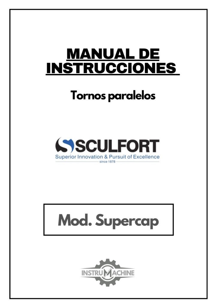 Portada Manual de instrucciones SCULFORT Supercap | Torno paralelo