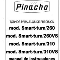 Manual de instrucciones Pinacho Smart Turn 260 / 260VS / 310 / 310VS Smart Turn | Torno paralelo