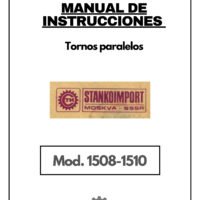 Manual de instrucciones STANKOIMPORT 1508-1510 | Torno paralelo