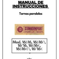 Manual de instrucciones STANKOIMPORT 16B16/16B16II/16B16 | Torno paralelo