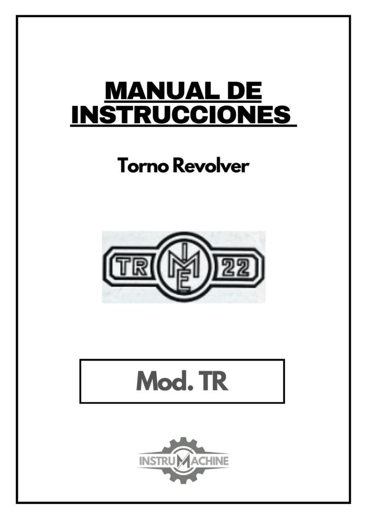Portada Manual de instrucciones EGUZKI TR | Torno Revolver