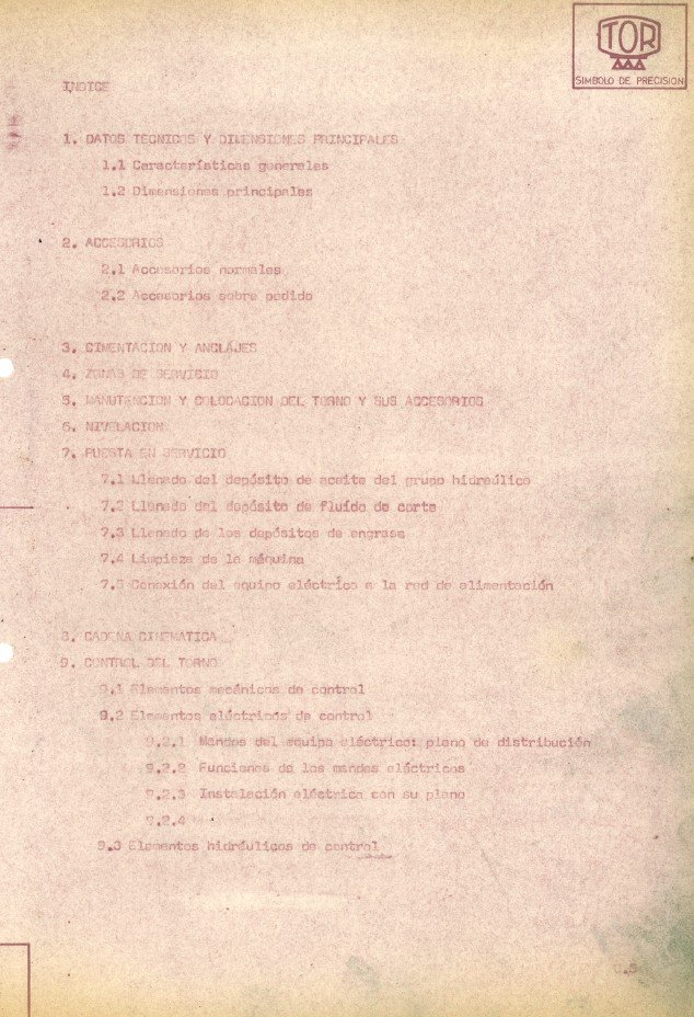 Manual de instrucciones TOR Ciclotor CP | Torno paralelo