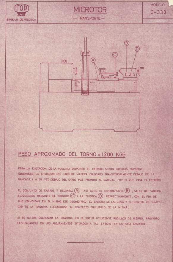 Manual de instrucciones TOR D330 | Torno paralelo