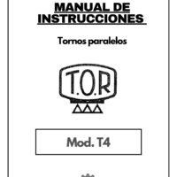 Manual de instrucciones TOR Innovator T4 | Torno paralelo