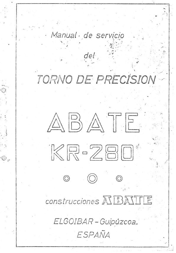 Torno Abate KR 280-2 Manual Torno Abate KR 280 | Torno Paralelo