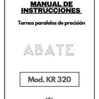 Manual de instrucciones ABATE KR 320 | Torno paralelo