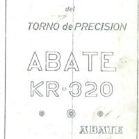 Manual de instrucciones ABATE KR 320 | Torno paralelo