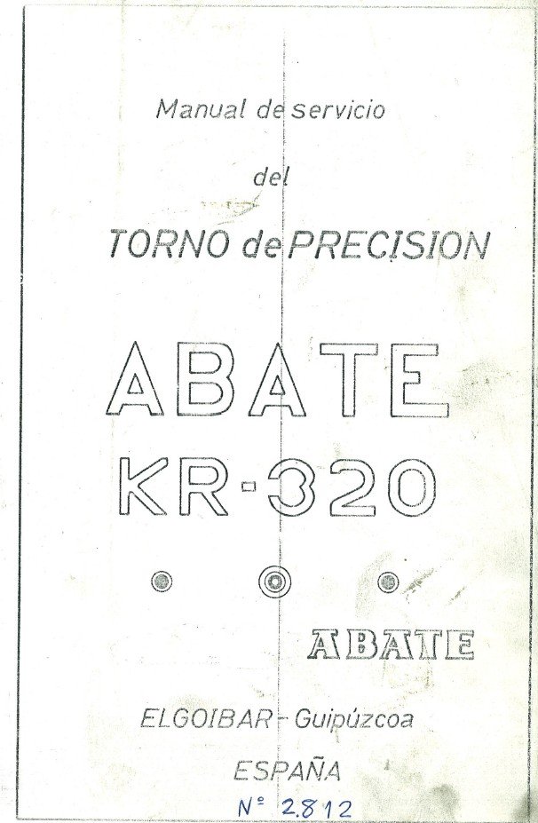 Manual de instrucciones ABATE KR 320 | Torno paralelo