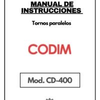 Torno CODIM CD-400-1 Manual de instrucciones CODIM CD-400 | Torno paralelo