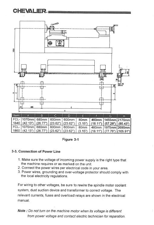 Manual de instrucciones CHAVELIER CNC 1840F | Torno paralelo