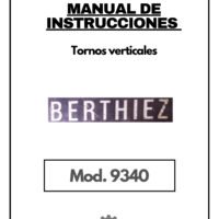 Manual de instrucciones BERTHIEZ 9340 | Torno vertical