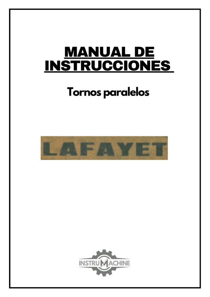 Portada Manual de instrucciones LAFAYET nan | Torno paralelo