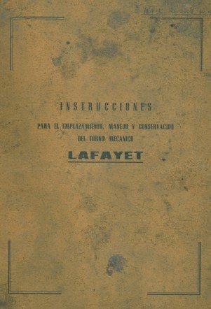 Manual de instrucciones LAFAYET nan | Torno paralelo