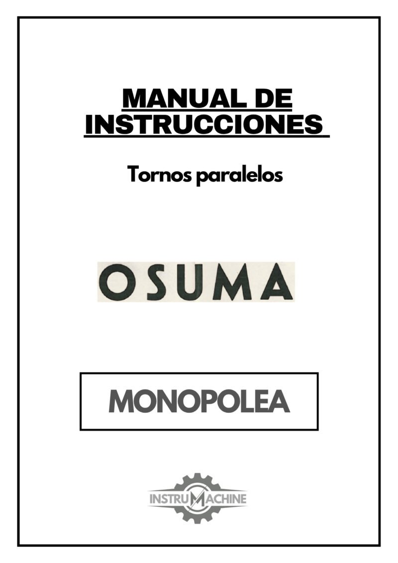 Tornos OSUMA-1 Manual de instrucciones OSUMA Paralelo | Torno paralelo