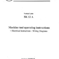Tos mod. SK12 A-2 Manual de instrucciones TOS SK 12 A | Torno vertical