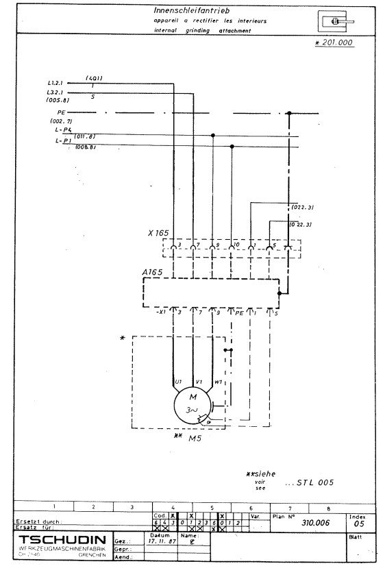 Tschudin-2 Esquema eléctrico TSCHUDIN 410/41204 | Rectificadora