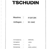 Tschudin-3 Esquema eléctrico TSCHUDIN 410/41204 | Rectificadora