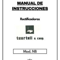 Txurtxil mod. NB-1 Manual de instrucciones TXURTXIL NB | Rectificadora