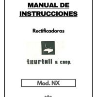 Manual de instrucciones TXURTXIL NX | Rectificadora