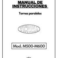 Manual de instrucciones VICTORIA M500-M600 | Torno paralelo