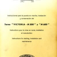 Manual de instrucciones VICTORIA M500-M600 | Torno paralelo
