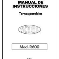 Manual de instrucciones VICTORIA R600 | Torno paralelo