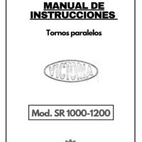 Victoria mod. SR 1000-1200-1 Manual de instrucciones VICTORIA SR 1000-1200 | Torno paralelo