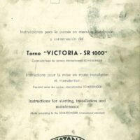 Victoria mod. SR 1000-1200-2 Manual de instrucciones VICTORIA SR 1000-1200 | Torno paralelo