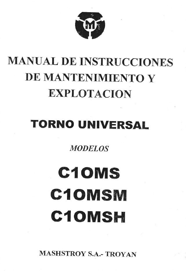 Manual de instrucciones ZMM BULGARIA C10MS/C10MSM/C10MSH| Torno paralelo
