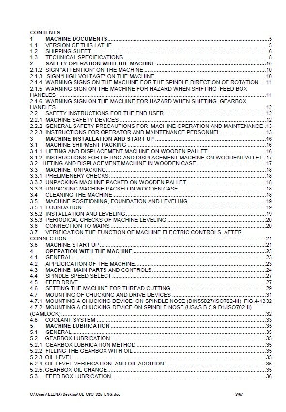 ZMM mod. C8C-3 Manual de instrucciones ZMM BULGARIA C8C | Torno paralelo