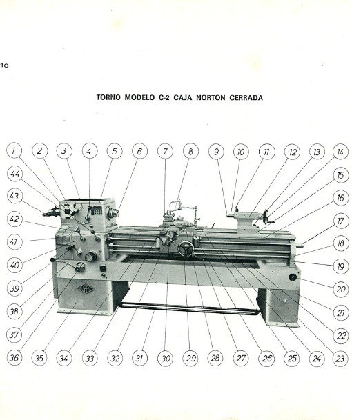 Zubal mod. C-2-2 Manual de instrucciones ZUBAL C-2 | Torno paralelo