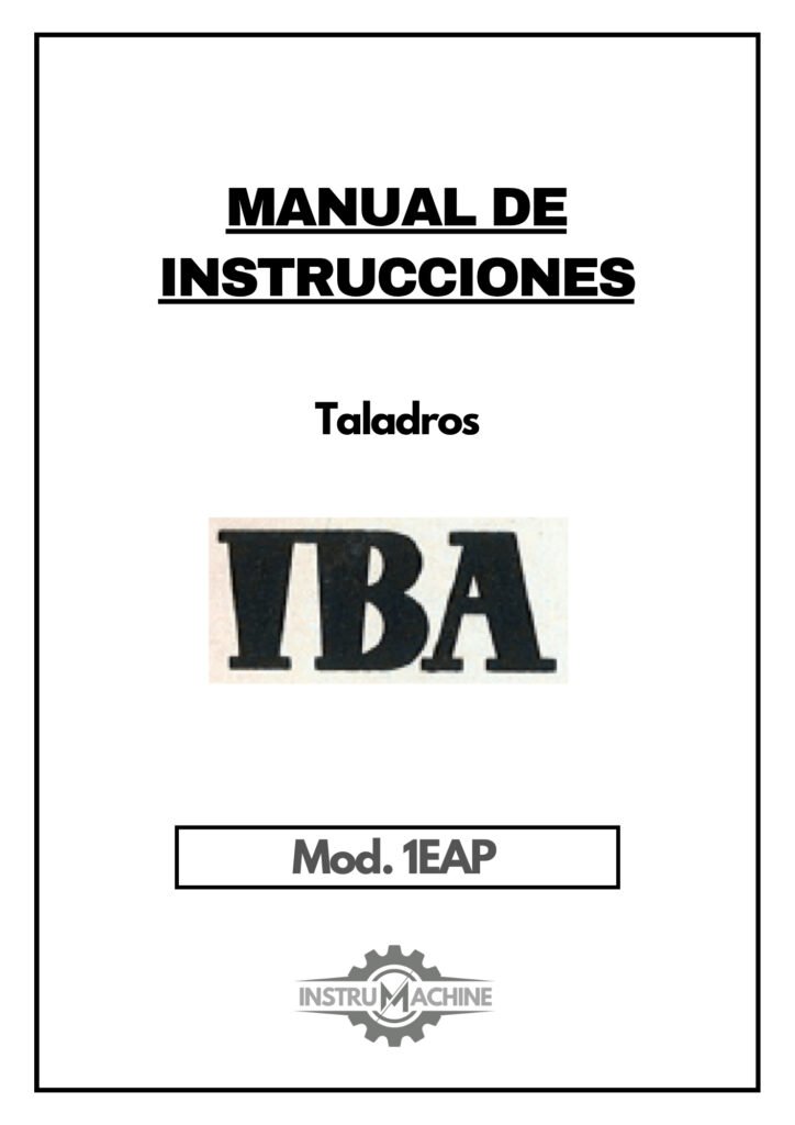 Portada Manual Taladro IBA 1EAP