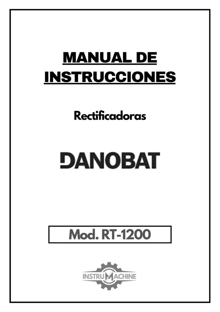 Portada Manual de instrucciones DANOBAT RT-1200 | Rectificadoras