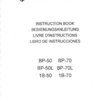 Manual Taladro IBARMIA BP 50-70 / BP 50L-70L / 1B 50-70