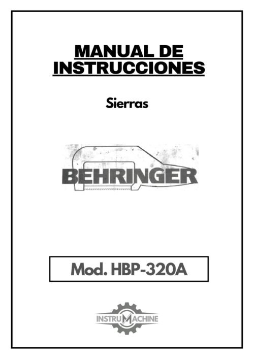 Behringer mod. HBP 32017-1 Manual Sierra BEHRINGER HBP-320 A