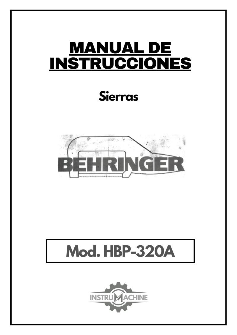Behringer mod. HBP 32017-1 Manual Sierra BEHRINGER HBP-320 A