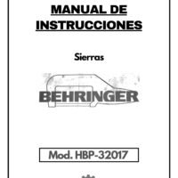 Manual Sierra BEHRINGER HBP-320 A