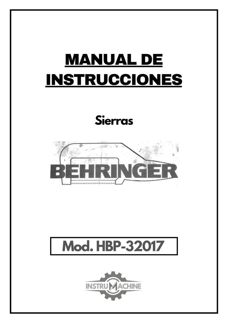 Manual Sierra BEHRINGER HBP-320 A