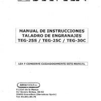 Belflex mod. TEG 25S-25C-30C-3 Manual Taladro BELFLEX TEG25S/25C/30C