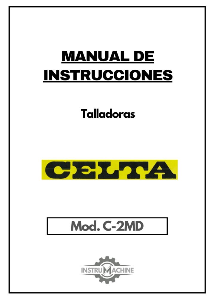 Portada Manual Talladora CELTA C-2MD