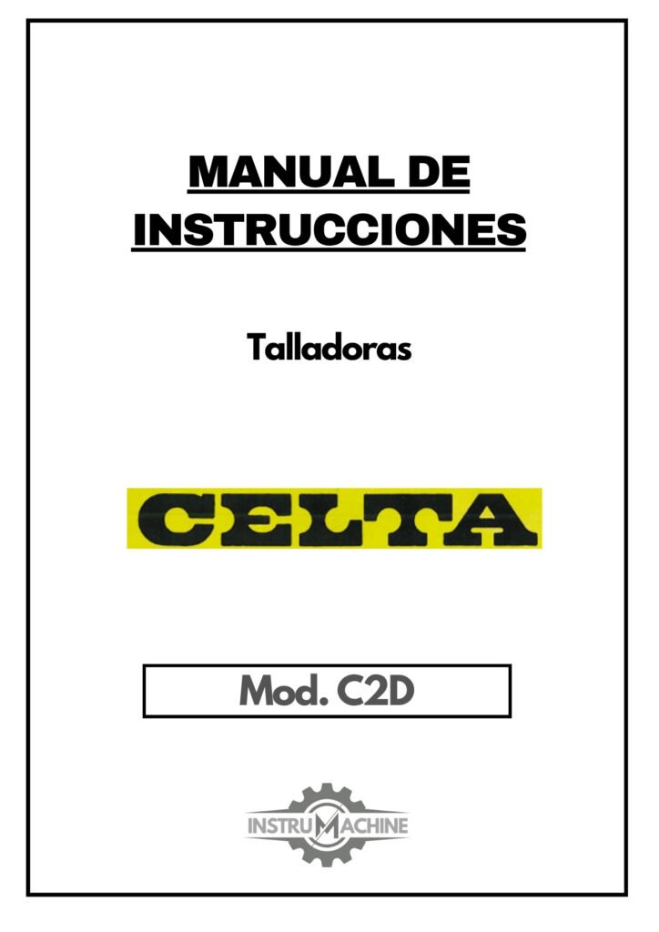 Portada Manual Talladora CELTA C2D